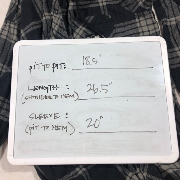 Lurking Class Top Womens Medium Flannel Button Front Shirt Hood Graphic Skull - Picture 16 of 16